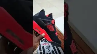 Who GOT EM? 👟🔥 Jordan 4 Crimson Red Thunders