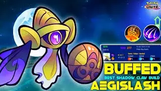 BUFFED AEGISLASH BECOMES  INSANELY POWERFUL IN SOLO Q WITH NEW BUILD OF SHADOW CLAW | POKEMON UNITE