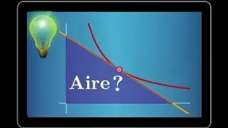 Dérivation • Aire d'un triangle sous une tangente est-elle constante ? première S • Un classique !