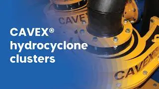 Animation: Slurry flow through a Cavex&reg; hydrocyclone cluster