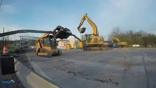 Sessler Wrecking- NYS Thruway Cashless Toll Booth Demolition Time Lapse