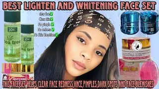 Best Lightening and whitening face Set for a flawless and clean face /clear acne,face redness faster