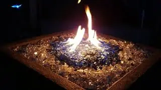 Canyon Ridge Fire Pit with colored Fire Glass to music #2
