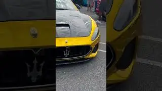 A CRAZY MASERATI  CRAZY GOLD sh WRAP AT THE CAR SHOW #shorts #maserati #cars #auto #hiphop #music