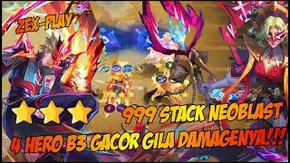 999 NEOBLAST B3 4 HERO GCR - MAGIC CHESS GO GO #mcggidcreator #mcgg  #magicchessgogo #mobilelegends