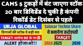 urja global share target | salasar techno share target | cams share bonus issue record date