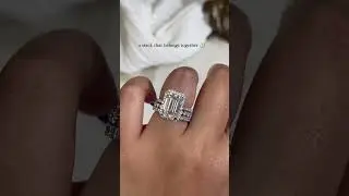A Ring Stack That Belongs Together 🤍 | Wedding Bands | Youtube Shorts | #kobelli #engagementrings