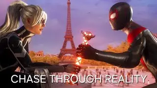 Miles Morales & Black Cat vs Kraven Hunters | Multiverse Portal Chase #ps5 #milesmorales #blackcat 