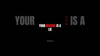Your resume is a lie | TheMonetized #motivation #brutalmotivation