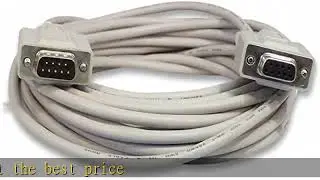 YCS basics 100 Foot DB9 9 Pin Serial / RS232 Male/Female Extension Cable