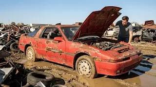 ASMR Car Restoration! Toyota Supra MK3 A70 From Total Decay to Showroom Clean