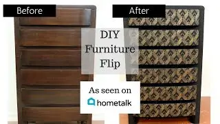 Furniture Makeover Tutorial: Classic Wood to Dramatic Deco Using a Stencil!