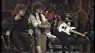 Members from Autograph talk to Ozzy about an autographed guitar giveaway.