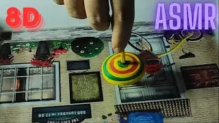 8D ASMR Cutly Play with bottle cap & Rubbish artificial leaf #asmr #8dasmr #asmrtriggers