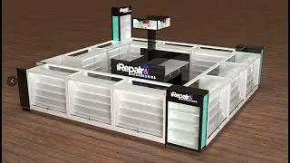 Cellphone kiosk design and mobile phone repair kiosk for mall