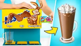 Nesquik-Maschine aus Pappe für leckeren Kakao!