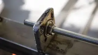 Homemade bearing flanges with the drill press