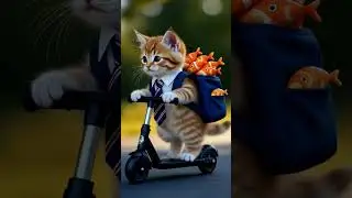 School Cat Adventures 🎒🐾 | The Calico Kitten&rsquo;s Morning Ride 🐟✨