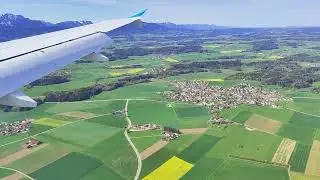 Landing Salzburg Eurowings April 06th, 2024 Hamburg(Germany) - Salzburg Airport (Austria)