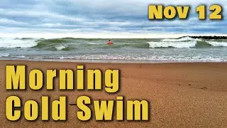 Lake Erie morning cold swim November 12 2024