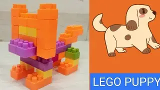 LEGO PUPPY || LEGO BLOCKS FOR KIDS || EASY TO MAKE BUILDING BLOCKS SHAPES  || LEGO TUTORIAL