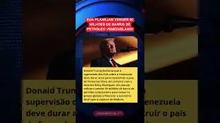 Trump afirma que supervis&atilde;o na Venezuela ser&aacute; duradoura