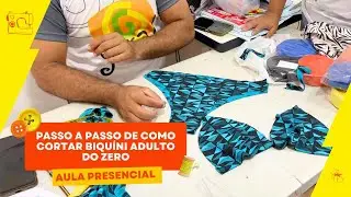 PASSO A PASSO DE COMO CORTAR BIQUÍNI ADULTO DO ZERO#dicasincriveis#biquinis#aulapresencial