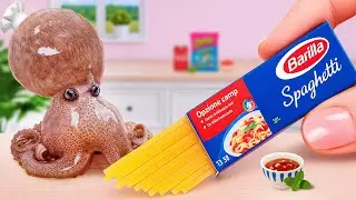 How to Make Miniature Spaghetti & Meatballs Recipe 🍝 Tiny Barilla Pasta by Little Cooking