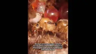 To store food, it voluntarily enlarged its stomach 30 times. #animals #earth #ants