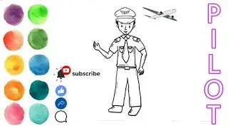 How to Draw Pilot | Easy & Simple Drawing of Pilot For Everyone | Watercolour Drawing |
