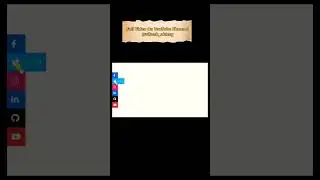 Creating a Fixed/Sticky Social Media Sidebar Widget using HTML & CSS || #shorts #shortvideo .