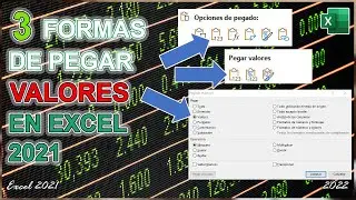 3 FORMAS DE PEGAR VALORES EN EXCEL 2021 ☑️