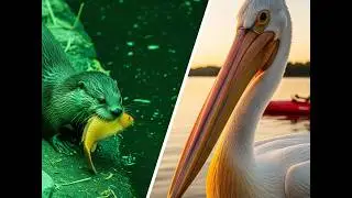 Otter vs Pelicans The Battle for My Backyard Pond #Animals #Nature #Wildlife #AIStorytelling