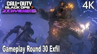 Call of Duty Black Ops 7 Zombies Gameplay Round 30 Exfil 4K