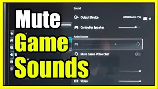 How to Mute the Game Sound with Settings on PS5 Console (Fast Tutorial)