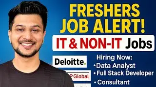 JOB vacancies for Freshers | IT & Non IT Jobs | Remote Job #remotejobs