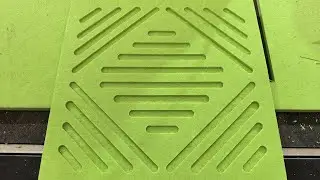 U Grooving for Acoustic Panel | CNC Oscillating Knife Machine U-Grooving PET Panel