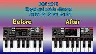 How to setup keyboard note's in ORG 2019 Piano