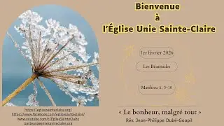 Rediffusion du culte du 1er février 2026 - Les Béatitudes