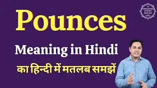 Pounces meaning in Hindi | Pounces ka matlab kya hota hai | English vocabulary words