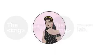 Handsome hispanic lady in 70s inspired clothes line 2D avatar animation