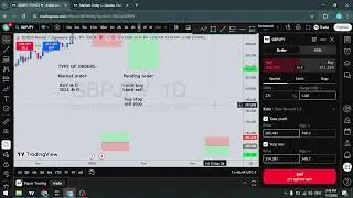 Tradin View  how to place order . Limit and stop order part 2
