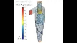Streamlines Animation of Airflow Laden with Wheat Grains in Cyclone Separator