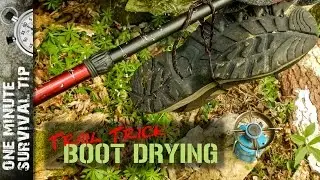 FASTEST Way to Dry Hiking Boots (No Campfire!) | 1-Minute Wilderness Hack