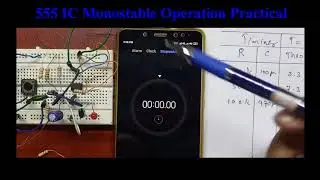 Sequential 17 555 IC Monostable Simulation & Practical Operation