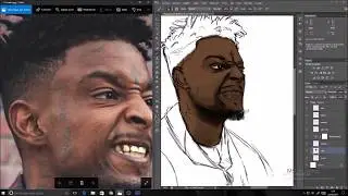 The 21 Savage & Metro Boomin Drawing - MSUdrawings (x Guishe)