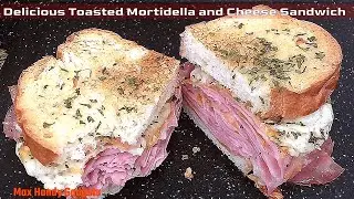 Delicious Toasted Mortadella and Cheese Sandwich