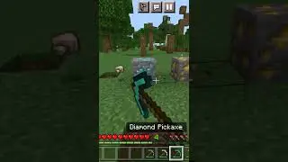 Ston blook Ston pickaxe, Iron Ore Iron pickaxe, Diamond Ore diamond pickaxe, #Minecraft#Shrot