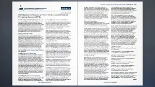 Introduction to Financial Services: The Consumer Financial Protection Bureau (CFPB)