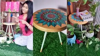 Easy to make table/stool at home with white cement